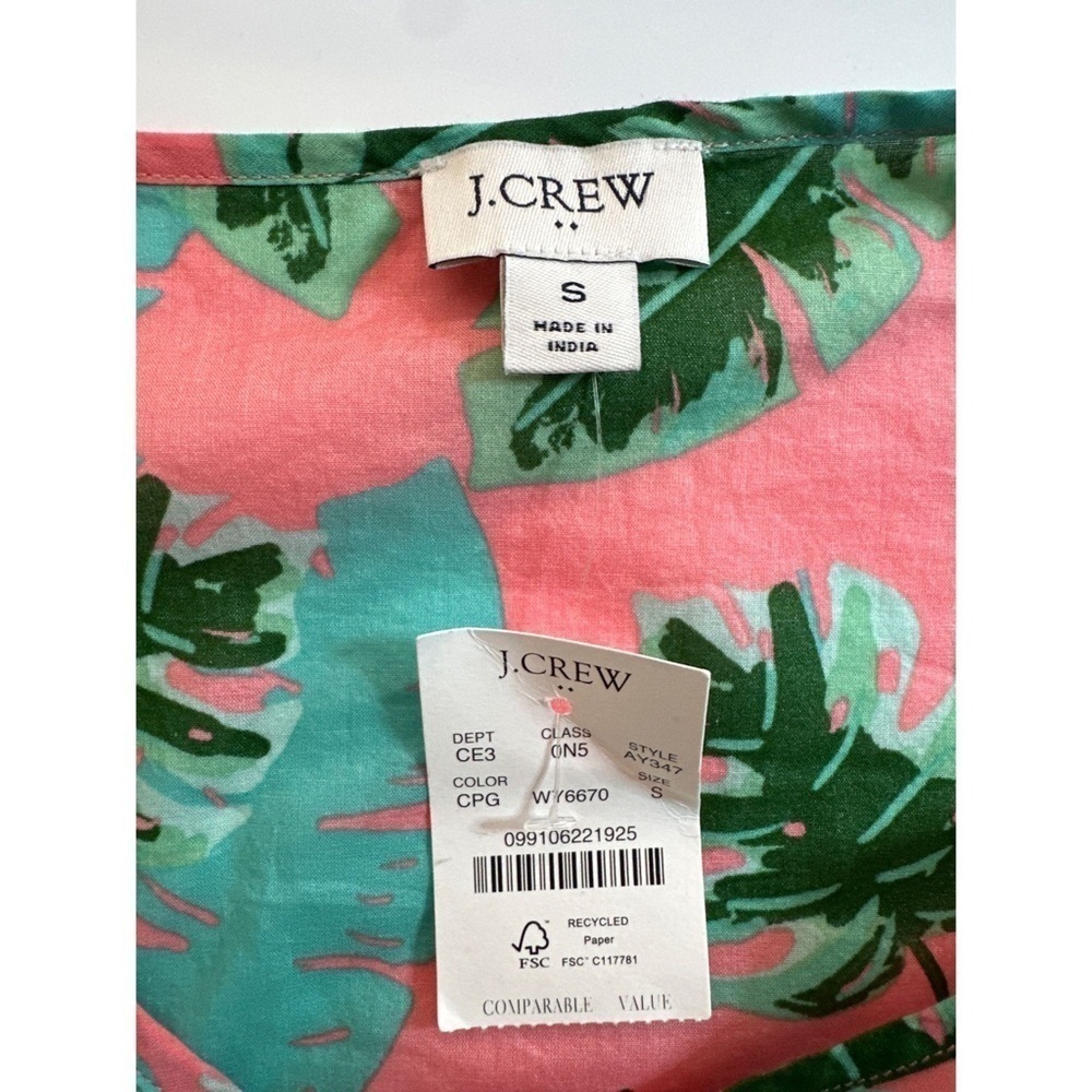 J. Crew Tropical Fringed Tunic Top - Picture 7 of 11